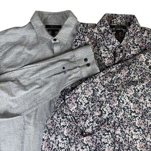 Marc Anthony Luxury Slim Fit Men's‎ Button Down Shirt Long Sleeve Size L